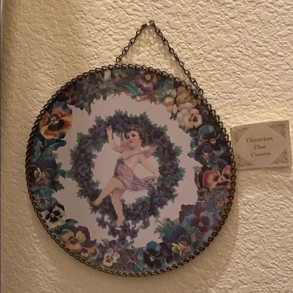 Dancing Angel Flowers Vintage Victorian Flue Cover